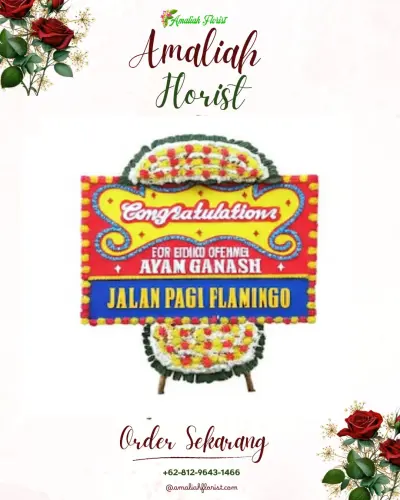 Bunga Papan Congratulation di Tanjung Merdeka